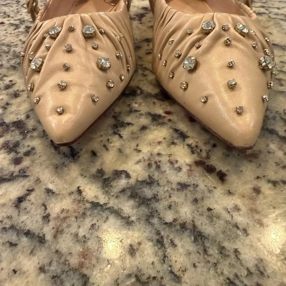 Antonio Melani x Jennifer Symko Lyssa Lou Leather Studded Mary Jane Flats - Picture 7 of 7